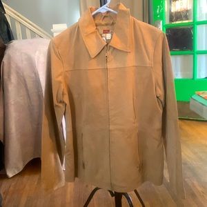 Suede leather jacket